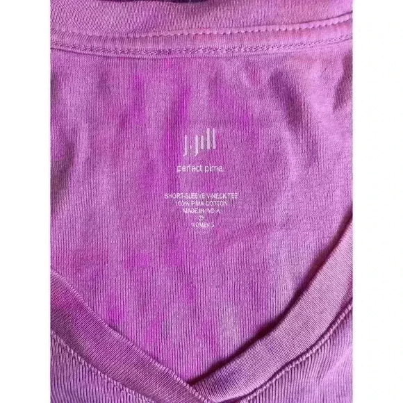 J. Jill Perfect Pima V-Neck Tee Sz 2X Pink 100% Supima Cotton *FLAW* - Picture 5 of 9